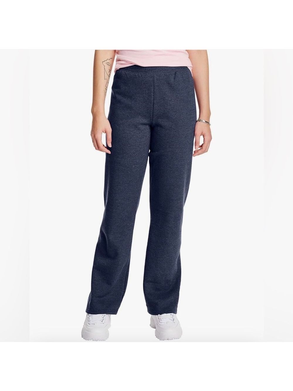 Hanes Eco Smart Navy Heather Blue Sweatpants Straight/wide leg